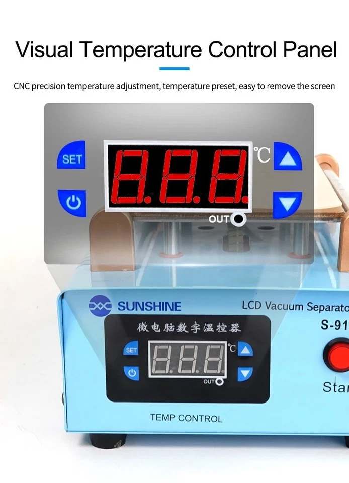 Edge Curved Screen Separator 8.5" Glue Remover In Frame Plate Sunshine S-918K UK - Image 4 of 4