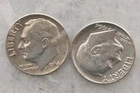 Two (2) Roosevelt Silver Dimes - 90% SILVER - Uncirculated - FREE SHIPPING!