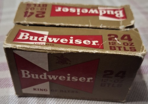 Vintage Budweiser King Of Beers 2 Decks Of Bottle Caps Playing Cards With Box