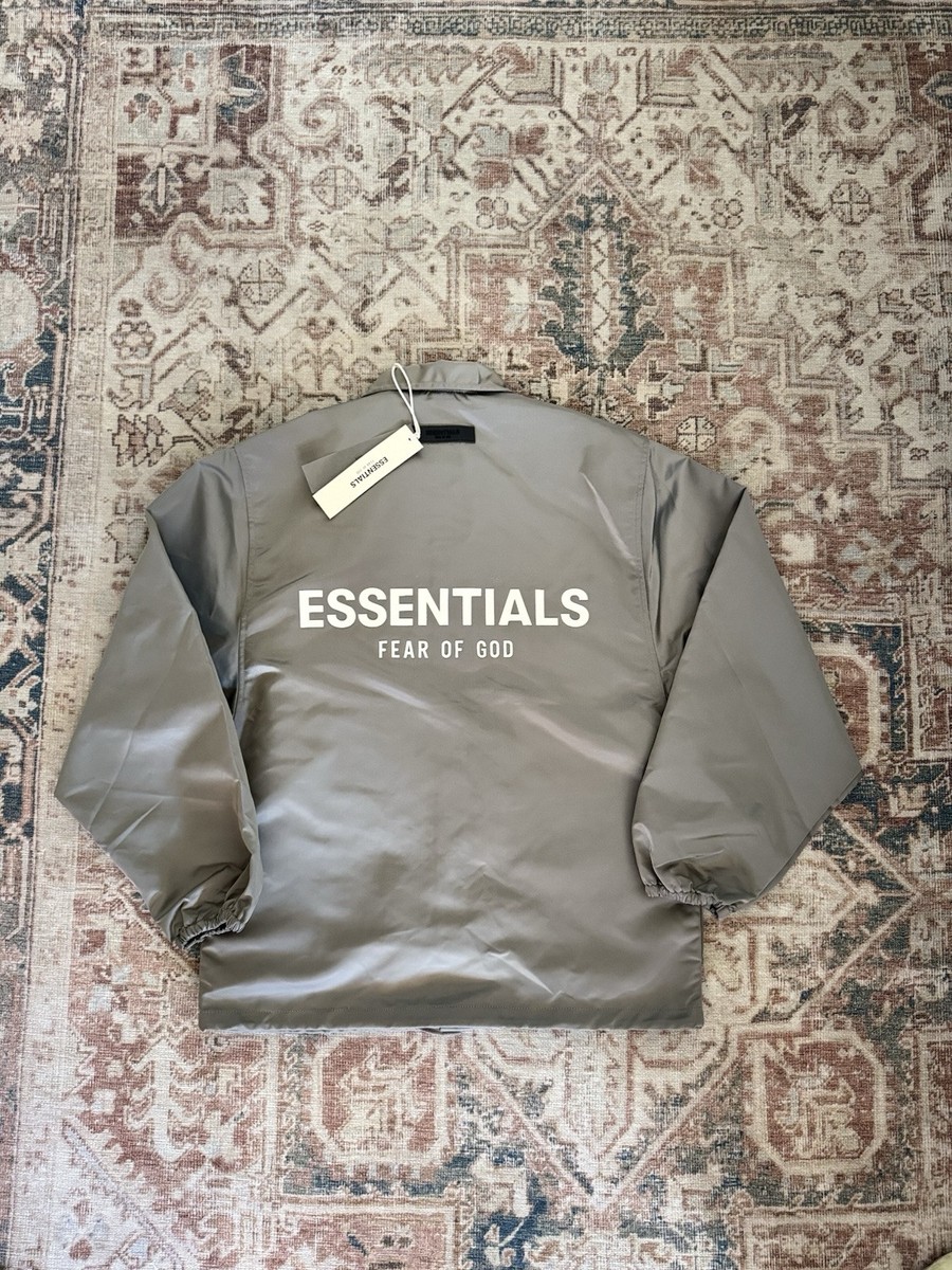 Fear of God Essentials Coaches Jacket Desert Taupe Men's XXS | eBay