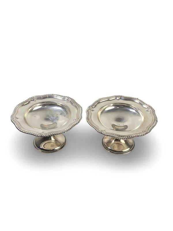 Pair of Gorham Sterling Silver Footed Compote Candy Dishes