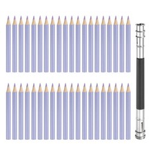 50Pcs Mini Colored Pencils 3.5 Inch Coloring Pencils with Extender, Light Lilac