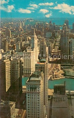Chicago Illinois Michigan Avenue Prudential Center Air view