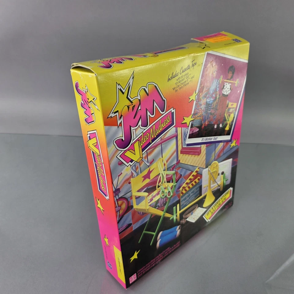 1986 JEM & THE HOLOGRAMS Studio Set VIDEO MADNESS Workout Playset Hasbro SEALED - Image 2 of 4