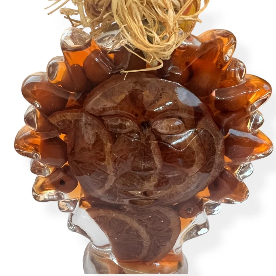 Botella de vidrio con infusión de cara de sol celestial vintage decoración WhimsiGoth Witchy Foto 2 de 4