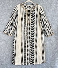 Soft Surrounding Rhea Dress Womens Large Beaded Shift Boho Tribal Aztec Resort