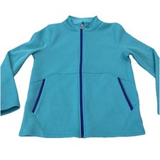 Spyder Girls XL18 Full Zip Fleece Jacket Teal Blue Outdoor Activewear Zip Up