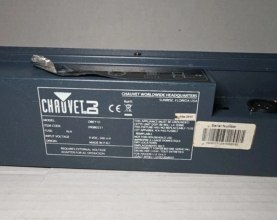 Chauvet DJ Obey 10 DMX Lighting Controller Only  -  No Power Supply  - Image 3 of 4