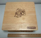 Vintage Nintendo NES Rotating Game Holder Display Storage Beechwood Shelf Mario