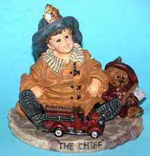 Boyds Bears Dollstone resin Austin & Allen Fire Chief #3534 NEW 1998 firefighter