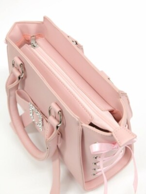 nwt ANK ROUGE Japan Pink Leather Bag with Bows Japanese Lolita