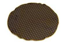 Umberto Algodon Dark Brown Citrus Dot Woven Silk Pocket Round - 75 Retail New