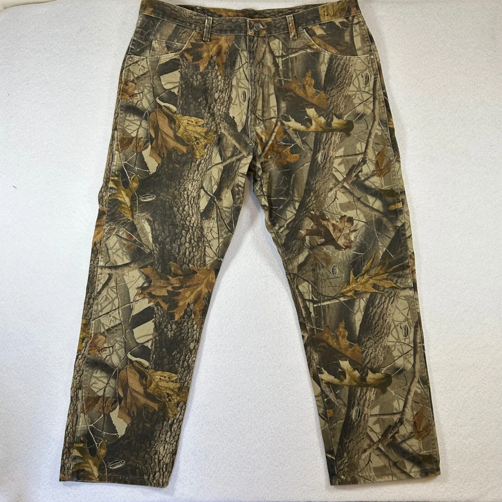 Vintage Wrangler Pro Gear Camo Pants Mens 40x30* Realtree Hunting Outdoors Work
