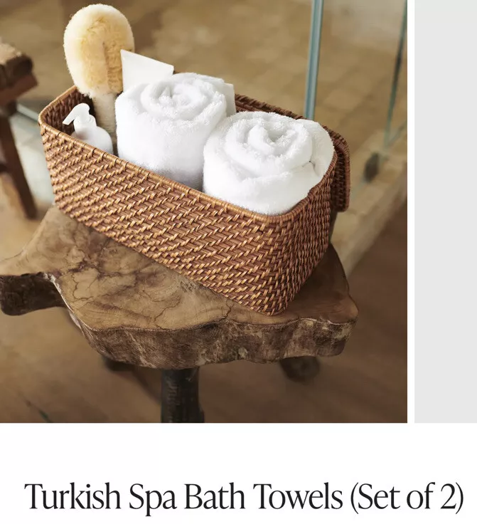 Turkish Spa Bath Towels in Ivory by Quince