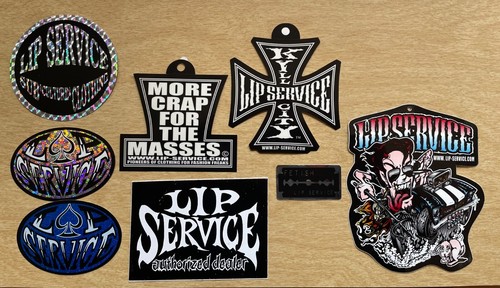 Lip Service clothing vinyl sticker set (1990s)