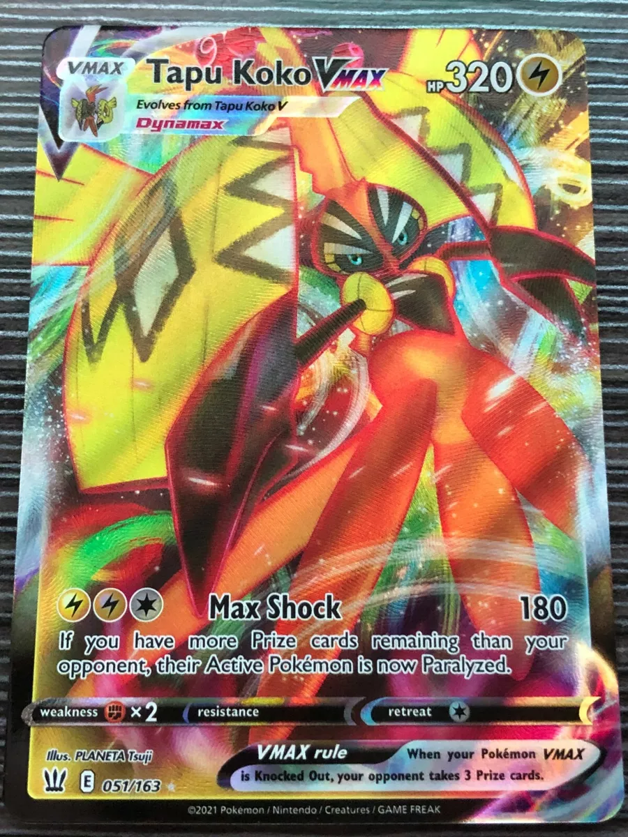 Carta Pokémon Lendário Tapu Koko Vmax Estilos De Batalha