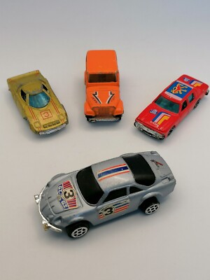 Vintage Summer HK lot 4x Chevrolet Jeep Lancia Alpine Renault no Husky Yatming