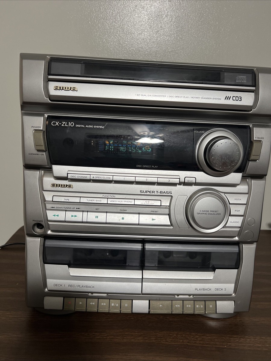 Vintage 1999 Aiwa CX-ZL10 Audio System CD3 Radio System Only