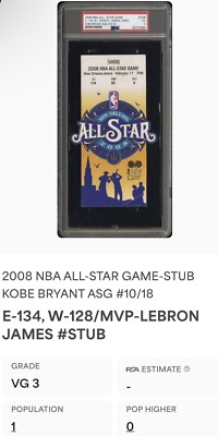2008 NBA ALL-STAR GAME MVP LEBRON JAMES KOBE BRYANT ASG #10/18