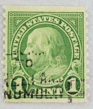 U.S. Postage ~ Benjamin Franklin ~ 1₵ Green ~ Posted/Cancelled ~ c.1923 ~ C113