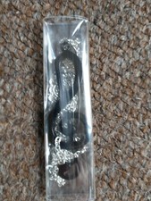 Down The Rabbit Hole Acrylic Necklace Treble Clef BNIP Music Gift