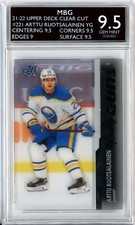 2021-22 Upper Deck Young Guns Clear Cut #221 Arttu Ruotsalainen RC - MBG 9.5