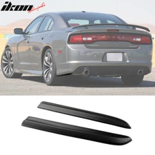 Fits 12-14 Dodge Charger SRT8 2PCS Rear Bumper Lip Canard Aprons PP Matte Black