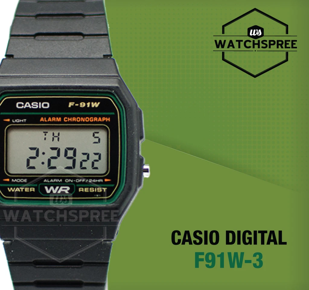 Casio Digital Watch F91W-3D