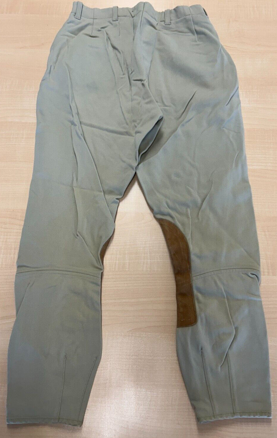 Tailored Sportsman Tan Equestrian Horse Riding Side Zip Breeches Size 28