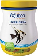 Aqueon Tropical Flakes Fish Food, 2.29-Ounce NEW 
