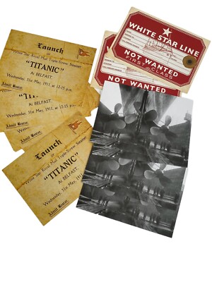 Titanic Postkarten Lot Werftarbeiter Propeller Start Gepäck Nachdrucke x 15