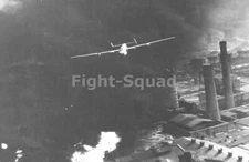 WW2 Picture Photo 1943 B-24D Liberator Sandman attacking oil refinery 1853