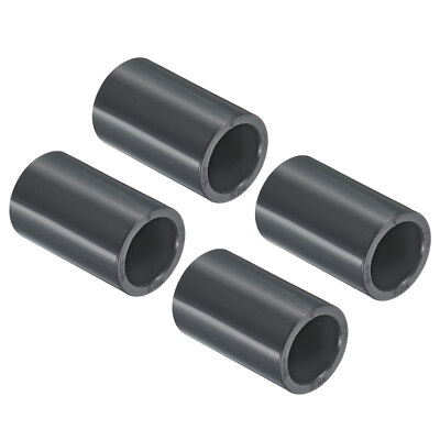 UPVC Schlauch Fitting 16mm 0,63 Zoll Steckdose, 4er Set gerade Kupplung dunkelgrau
