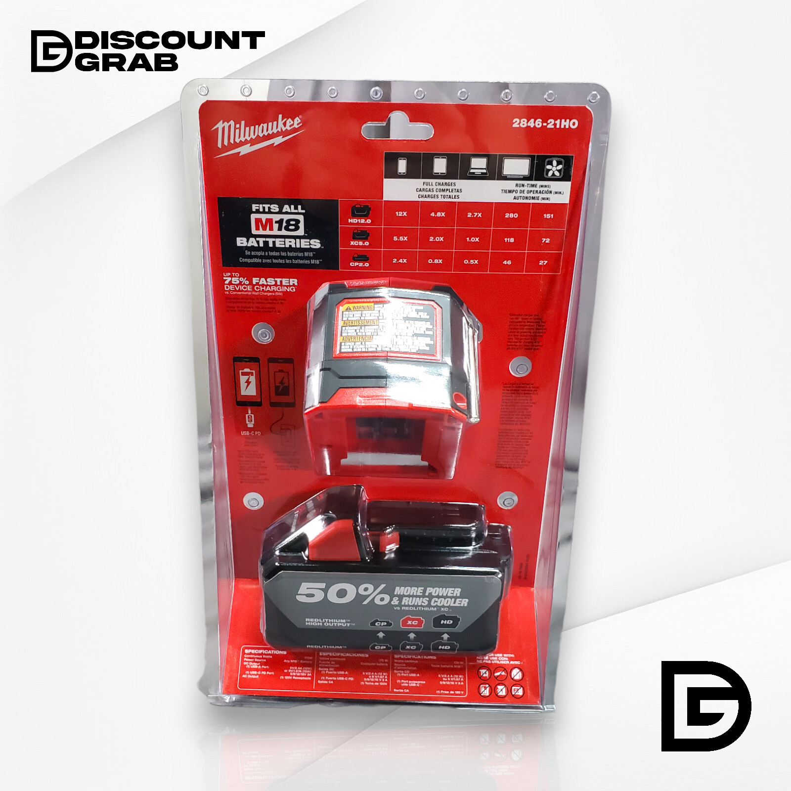 Milwaukee 2846-21HO 18V M18 Top-Off 6 Ah Lithium-Ion High Output  