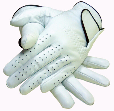 1 Paar Tischfussballhandschuhe SHOT Leder HERREN Echtleder Kickerhandschuhe WEIß