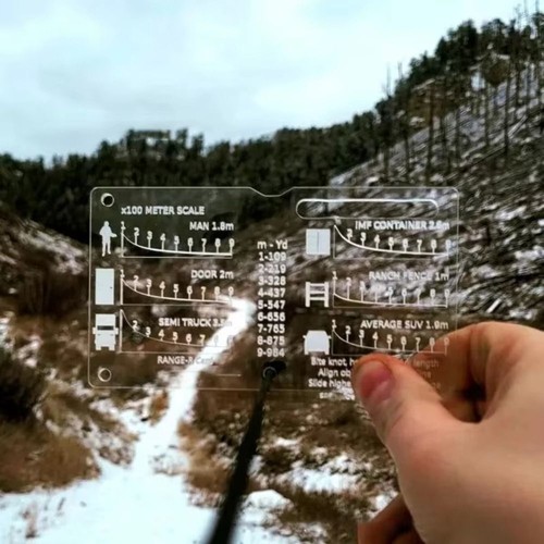 Hunting Ruler Range Finder Card for Outdoor Hunting Supplies | eBay ...