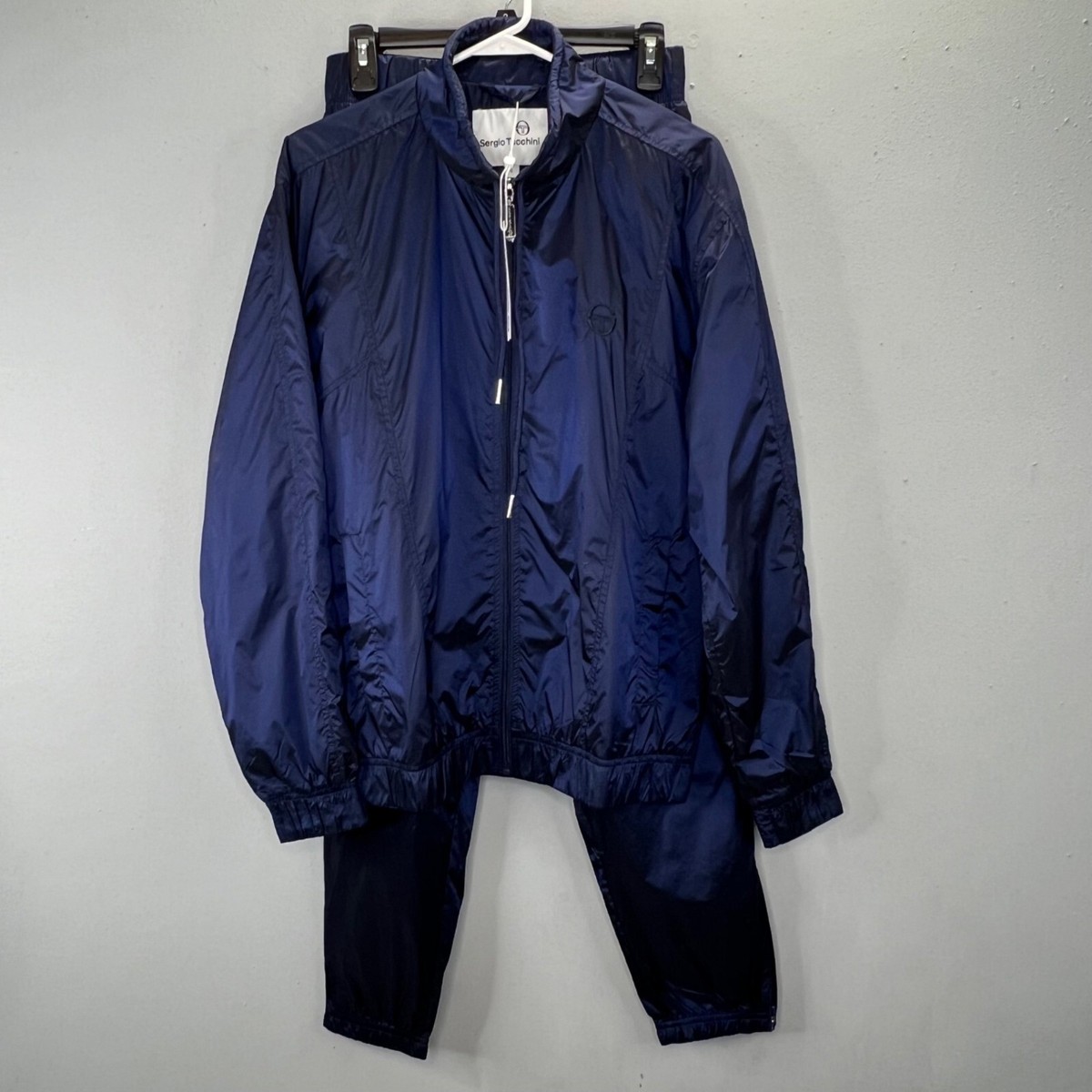 Sergio Tacchini ポロシャツ L 青系ストライプ Sergio Tacchini ポロシャツ Lサイズ ストライプ Sergio