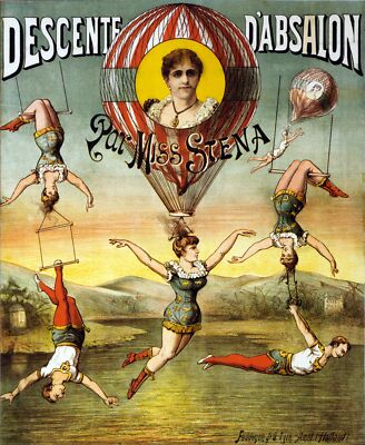 Decoration poster.Interior design Art.Miss Stena.Circus act show.6396
