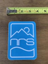 NRS Kayaking Blue/White Sticker/Decal Boating Whitewater Paddle Approx 3”x4”