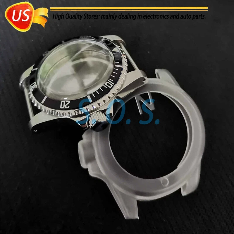 39.5mm Fit ETA 2824 NH35 NH36 Movement Steel Watch Case Bubble 