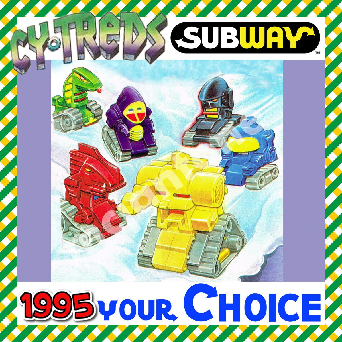 Subway 1995 CY-TREDS Runaway Robot ROBOTS Pullback Vehicle YOUR