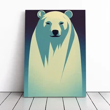 Polar Bear Art Deco Vol.1 Canvas Wall Art Print Framed Picture Decor Living Room