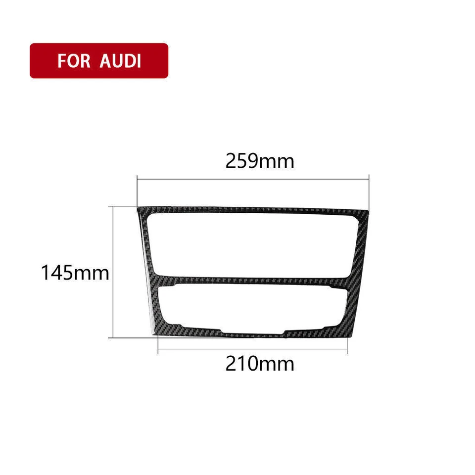 For Audi A4 A5 Carbon Fiber Car Interior Center Control Panel Console Cover Trim - Image 2 of 4
