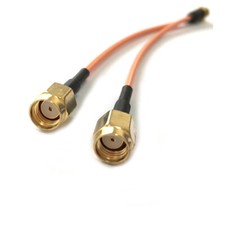 RP SMA male to 2X RP SMA male plug Y type splitter pigtail cable RG316 15cm 6"