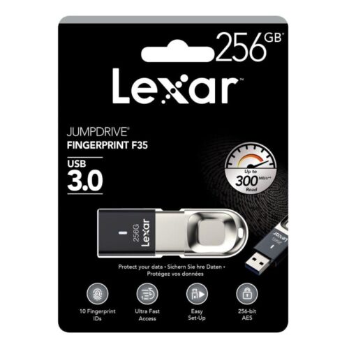 New Lexar JumpDrive Fingerprint F35 PRO 64GB 128GB 256GB USB 3.0 USB Flash Drive - Picture 13 of 17