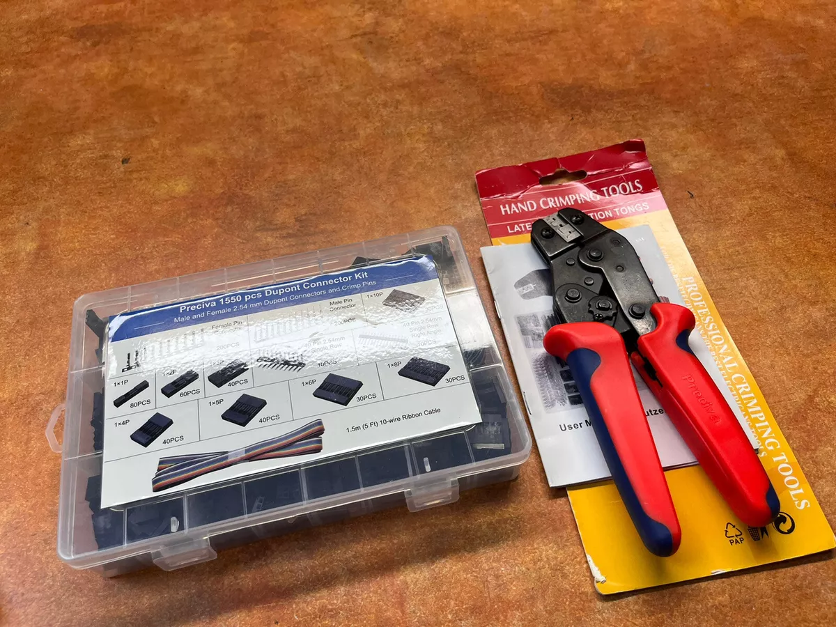 Crimping Kit Preciva Dupont Ratchet Crimper Plier Set 1550PCS may not complete