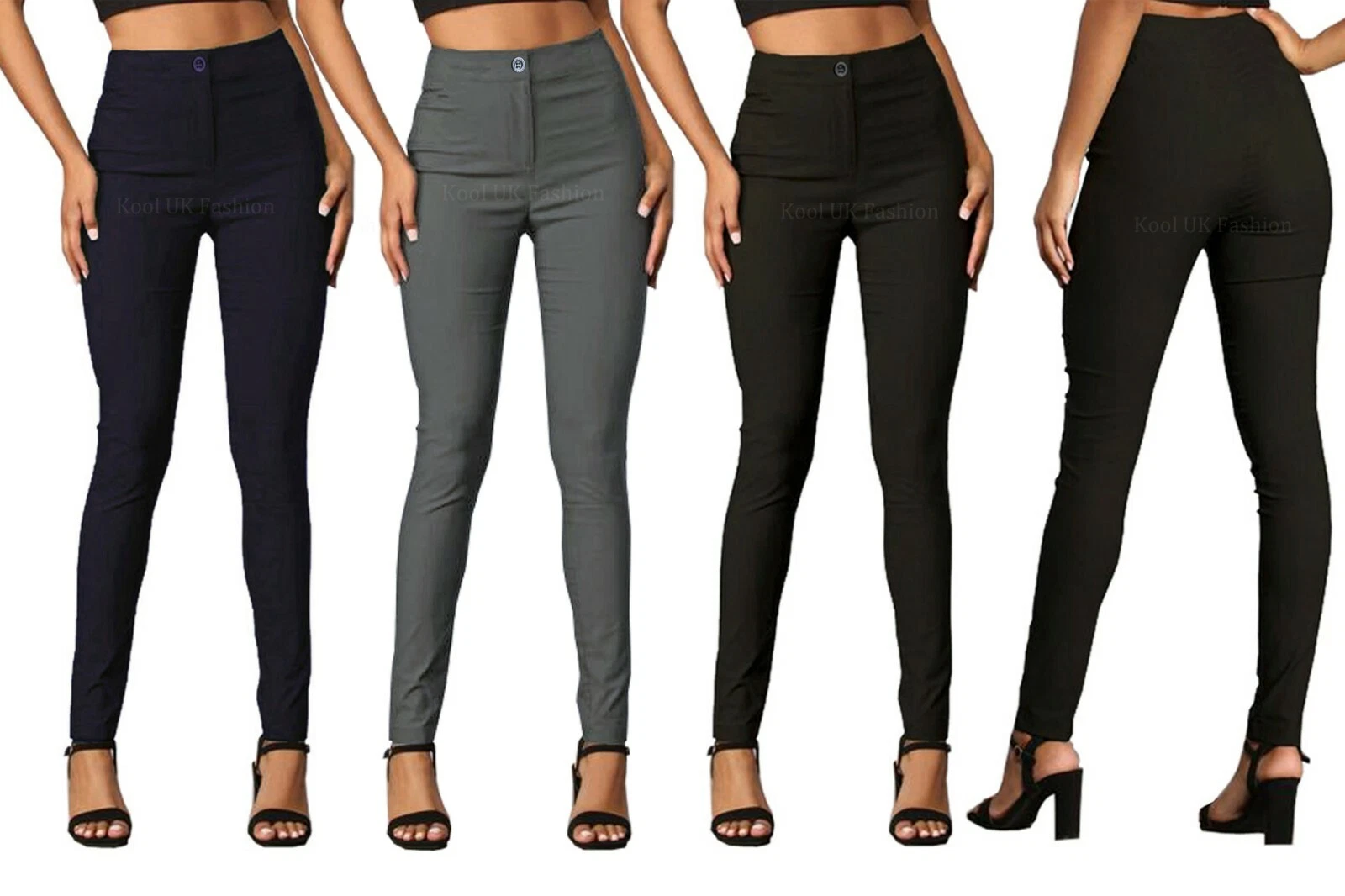 Girls Navy Skinny School Trousers Women Work Office Day Black Stretch Trouser
Opens in a new window