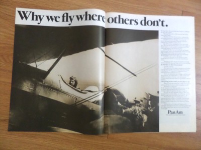 1971 Pan Am Airline Ad Why we Fly Where Others Don't