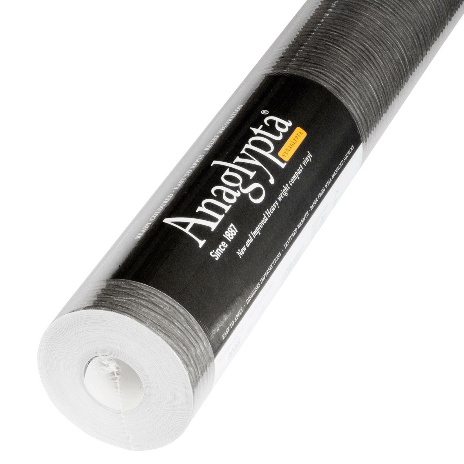 Anaglypta Black Shadow Vynaglypta RD465 Textured Vinyl Luxury Metallic