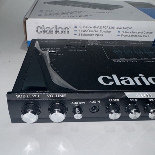 Clarion EQS755 7-Band Equalizer mit Front 3,5mm Eingang sehr guter Zustand - Bild 3 von 5